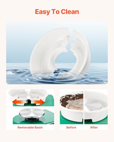 Image of VEVOR Pottery Wheel, 10IN LCD Touch Screen Pottery Wheel Forming Machine, 350W Electric DIY Clay Sculpting Tools with Foot Pedal, Detachable ABS Basin for Adults and Beginners Art Craft