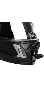 Supporto Per Casco Moto - Per Action Cam GoPro, Insta360, Con Adesivi Piani E Curvi - Foto 10