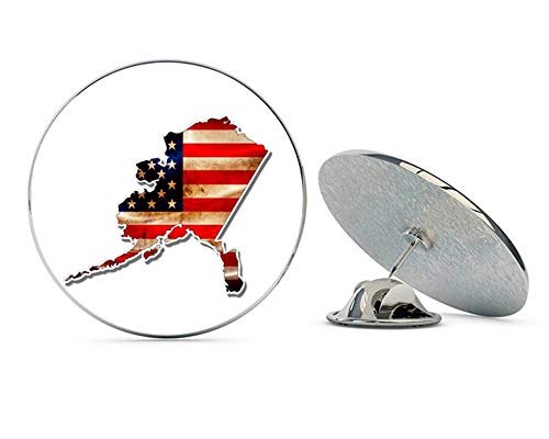 Alaska American Flag Metal 0.75