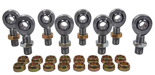 QSC 5/8 X 3/4-16 Chromoly 4-Link Rod End Kit with 5/8 Steel Cone Spacers, Rod End, Heim Joint