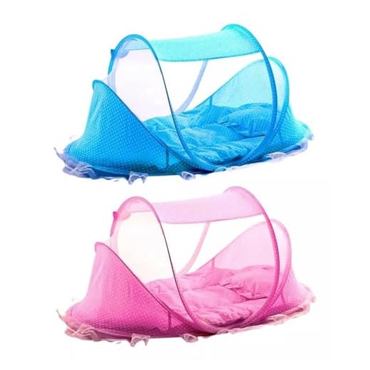 Mosquiteiro Cama Berço Tenda Cercadinho Portátil Mosqueteiro 4 Peças (Azul)