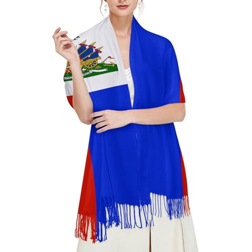 Tassel Scarves for Women,Patriotic Theme Flag Pattern Long Shawl Wraps Scarf Warm Printed Scarfs for Winter Fall Scarves-128