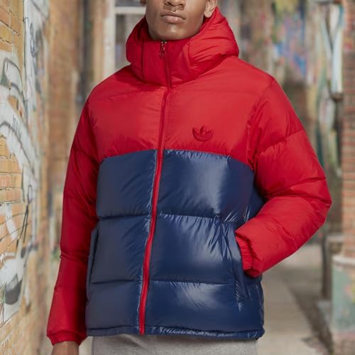 Image of adidas Men's Down Regen Hooded Blocked Puffer Jacket