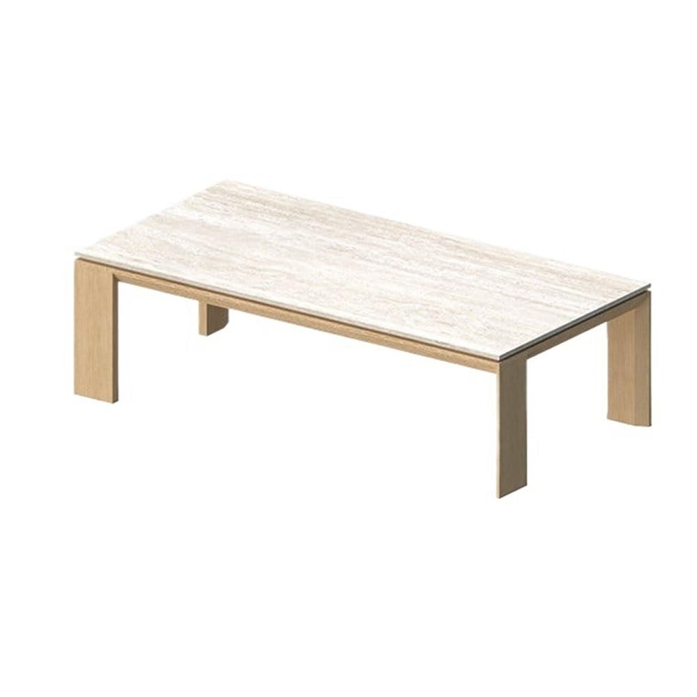 ZTHYSHOZ Side Table Wood & Light Stone Coffee Table Modern Minimalist Living Room Decor(Large)