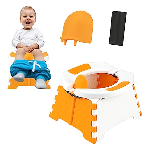Esonto Portable Potty, Suitable For Around 3 Years Old Portable Potty For Toddler Travel, Stroller Mobile Folding Toilet, Outdoor Potty Seat (Orange) #TOP6