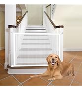 Cupount Dog Gate for Stairs - Pet Gate Indoor Safety Mesh Dog Gates for Doorways (White, 30" H x ...