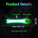Flintronic LED Leuchthalsband Hunde Halsband, Leuchtend Hundehalsband, Sicherheits LED Leuchtband für Hunde Katzen, LED Licht Blinklicht mit Klettverschluss, Helle Sicherheit für Die Nacht