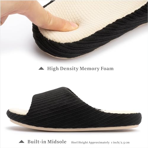 Chantomoo Womens Slipper Memory Foam Comfy Rubber Sole House Bedroom Slipper Slides2