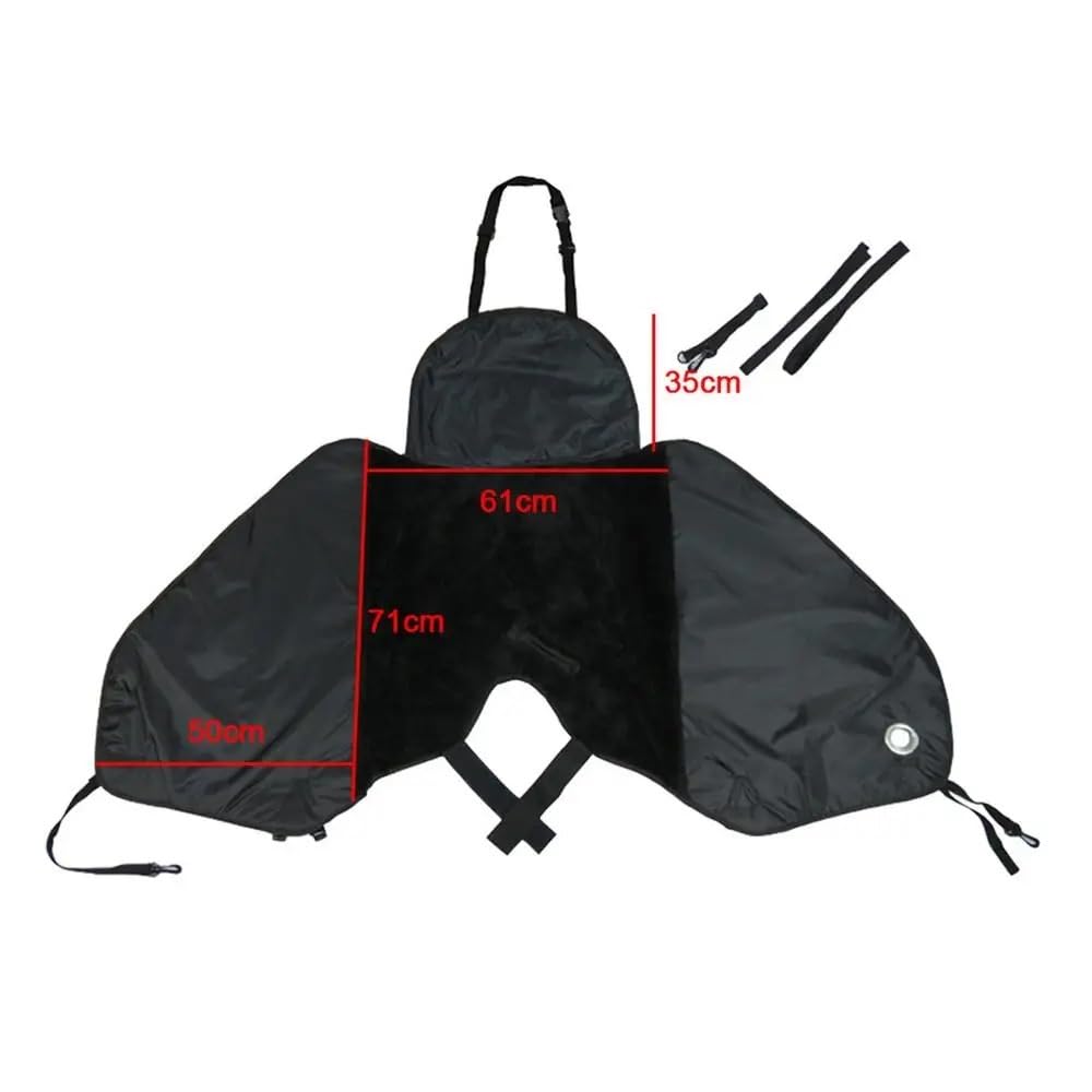 Coprigambe Scooter,Copri Gambe per Scooter Copri Grembiule for Gamba Moto con Manicotti for Manubrio Nero Impermeabile Antivento Coperto Resistente al Freddo Inverno Caldo Universale