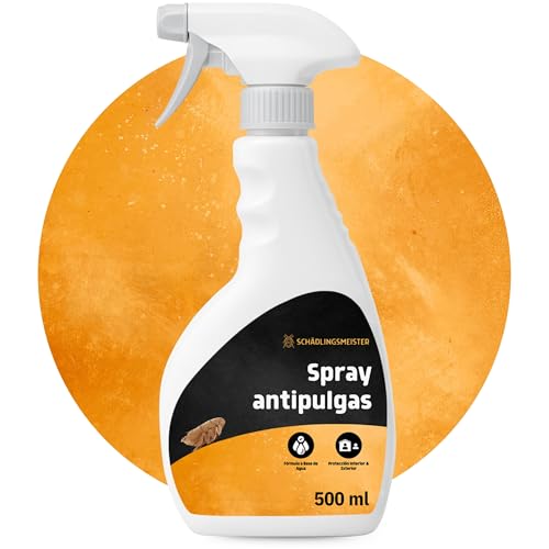 Panteer ® Spray Antipulgas 500ml - contra Las pulgas en el hogar - Sin permetrina - Altamente eficaz Gracias al acetamiprid - Fabricado en Alemania