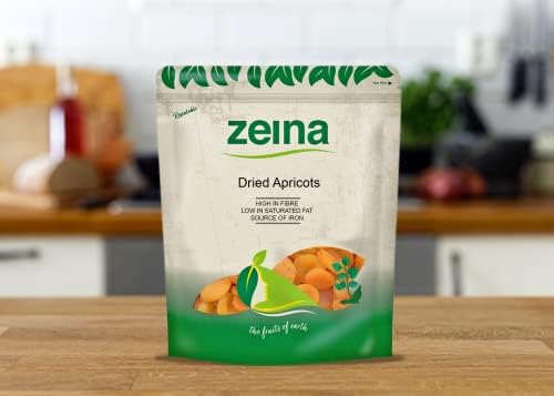 Zeina Dried Apricots with Natural Source of Iron & High in Fibre - Gluten Free & Peanut / Sesame Free, for Vegan Diet - 1 x 1Kg