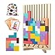 Holzpuzzle Tetris,3D Puzzle Tetris Spiel Kinder,Montessori Spielzeug,Kinder Puzzle mit Holz klötzen,Lernspielzeug Geschenk für Jungen Mädchen