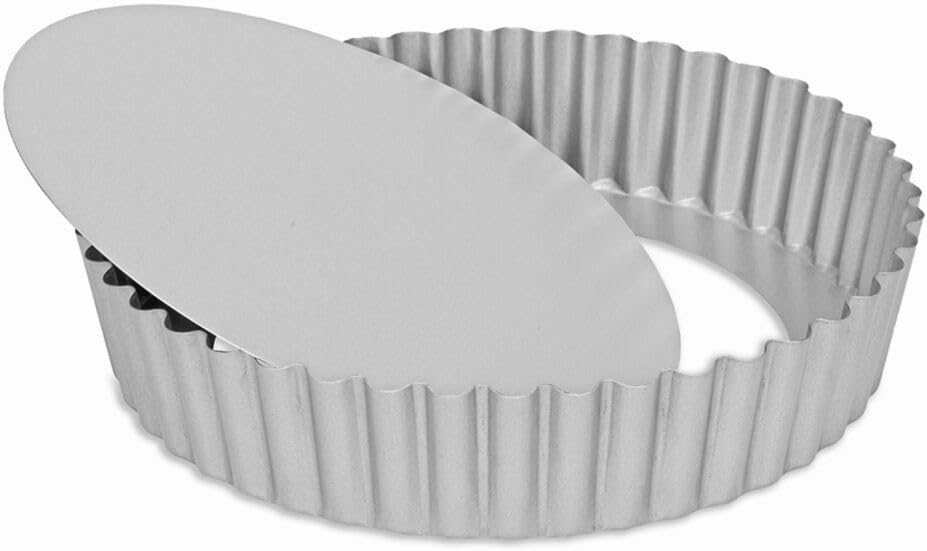 Patisse Quiche Pan with Removable Bottom, One Size, Silver Gray Metallic