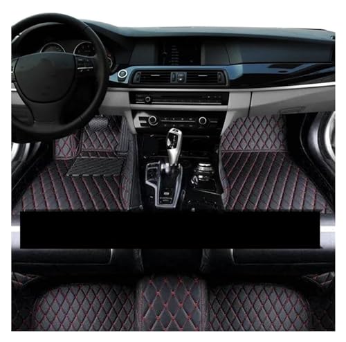 Tapis de sol voiture en cuir noir rouge pour voyager en Toyota Prius XW30