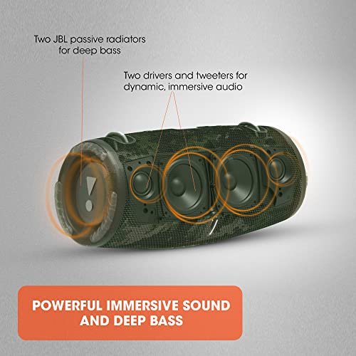 Image of JBL Xtreme 3, Wireless Portable Bluetooth Speaker, Pro Sound with Powerful Bass Radiators, Built-in Powerbank, Partyboost, IP67 Water & Dustproof, AUX & Type C (Camo, Without Mic)
