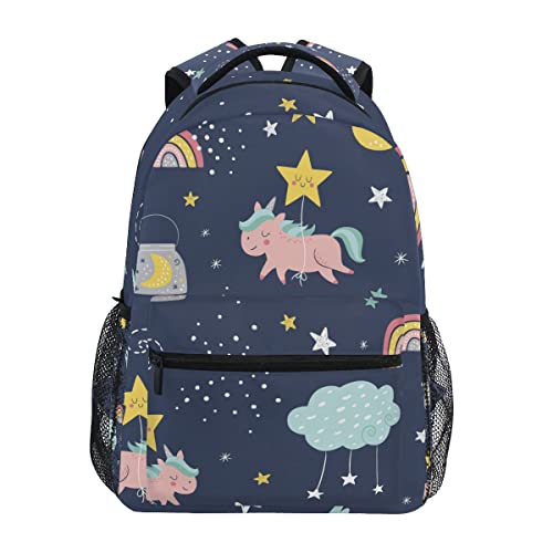 Cartable sac à dos école licorne ciel étoilé pour ordi ado fille garçon