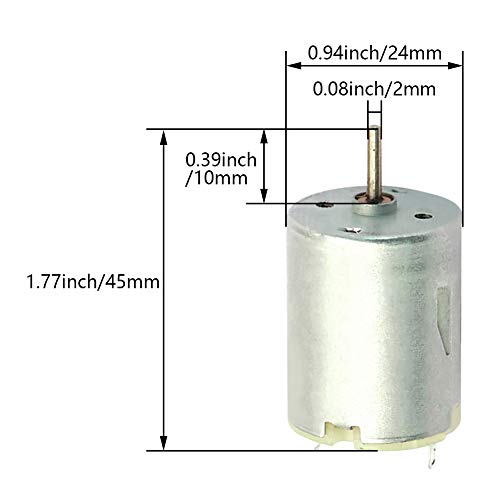 Fielect 7.2V Dc Motor 13500Rpm 0.38A Micro Motor Round Shaft Electric Motor For Diy Airplane Rc Boat Toys Model Diy Hobby, 1Pcs #TOP1