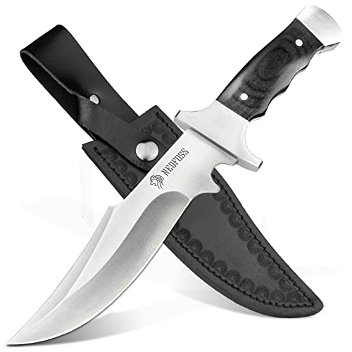 NedFoss TIGER cuchillo supervivencia, cuchillo bushcraft,cuchillo de caza,cuchillo camping,Hoja fija afilada para exteriores, full tang, acampada supervivencia