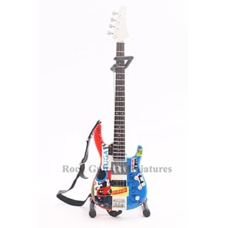 RGM36 Red Hot Chili Peppers Michael Balzary Flea Guitare miniature avec sangle de guitare en cuir – Image 2