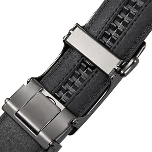 Men Genuine Leather Adjustable Belt Accessories Pants Metal Buckle Belt Suit2
