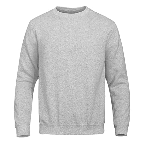 Sweat à capuche pour homme de couleur unie gris en taille S et coupe oversize