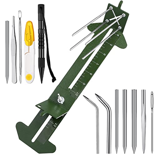 Tondiamo Kit de pulseiras de paraquedas, conjunto de corda de para-quedas, comprimento ajustável, agulha de cordões de aço inoxidável, ferramenta de artesanato de 4 a 13 polegadas, ferramenta de nós