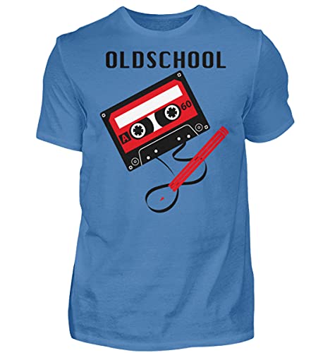 T-shirt homme Oldschool Tape aqua S fini les hauts amples qui se detendent