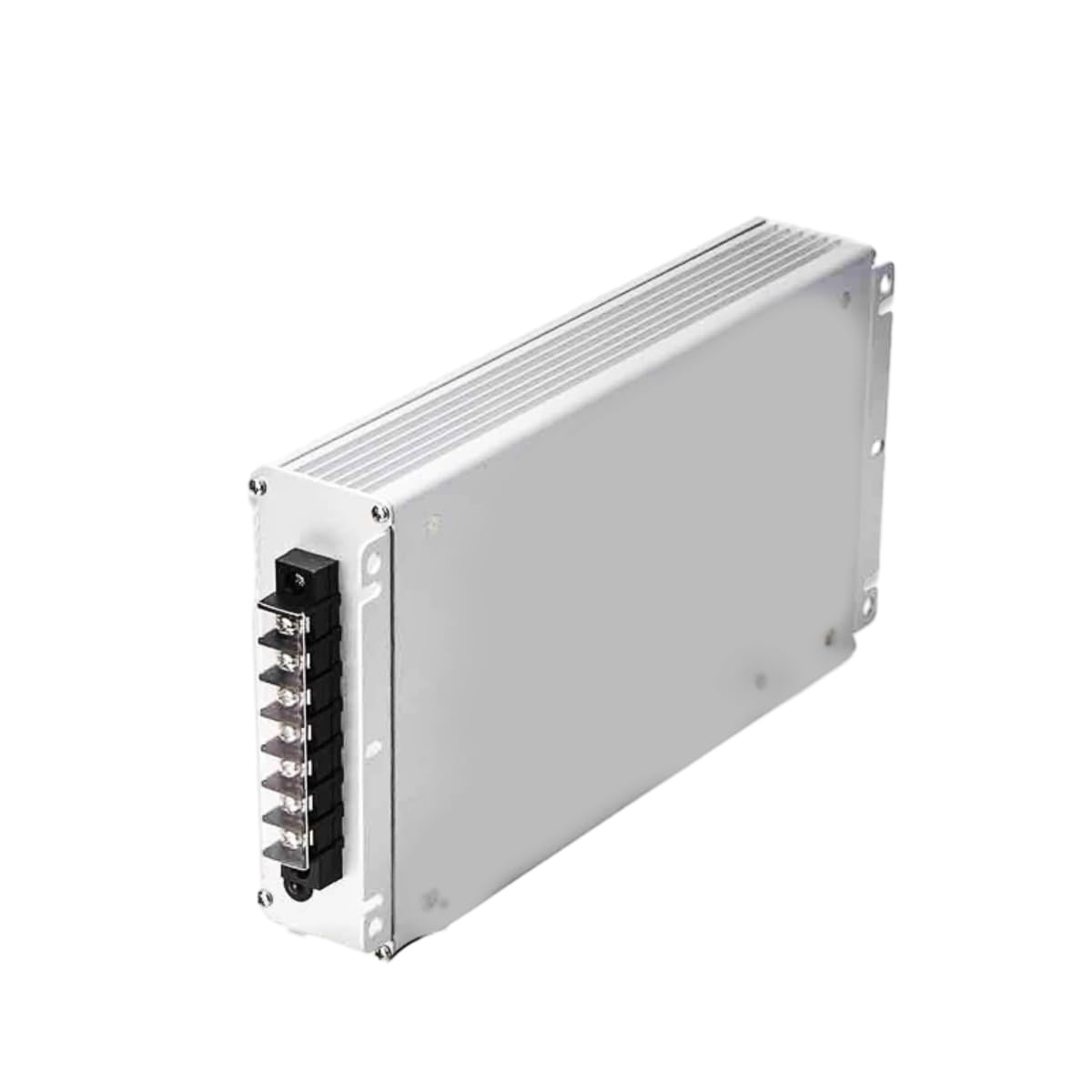 End view of Mean Well HEP-600-54 LED Driver showing output terminals.