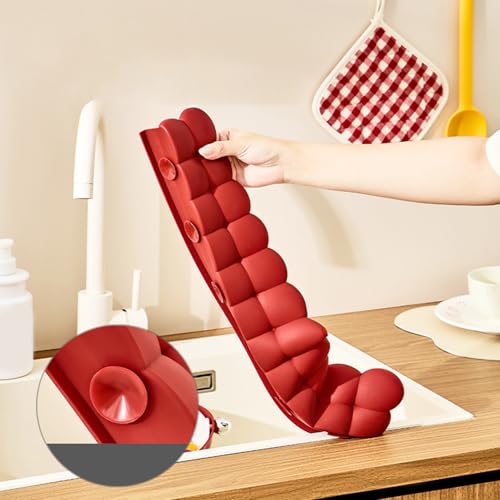 Protector contra salpicaduras para fregadero de cocina con ventosas de silicona 3