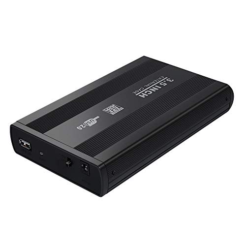 3.5 inch HDD External Case USB 3.0/USB 2.0 to SATA External 3.5 Hard Drive Enclosure Disk for 3.5 SATA HDD External Storage Box with Aluminum Case (USB2.0-Silver) - Thumbnail 7