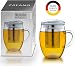 Creano Té de Vidrio"All-In-One" - Taza de Té Grande con Filtros de...