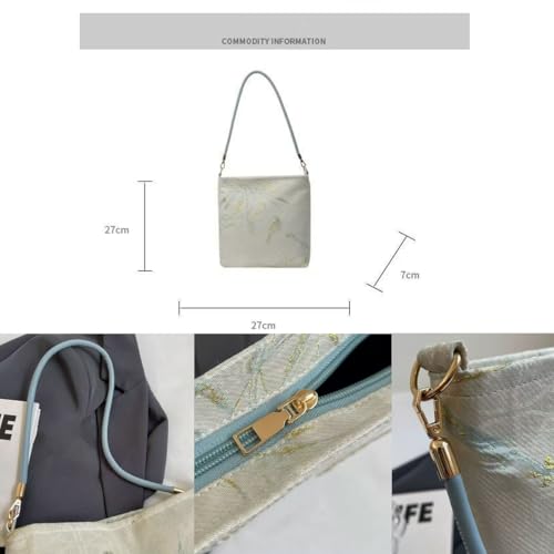 Chinese women's retro handbag, butterfly print design, large capacity shoulder bag, elegant temperament, banquet gift2