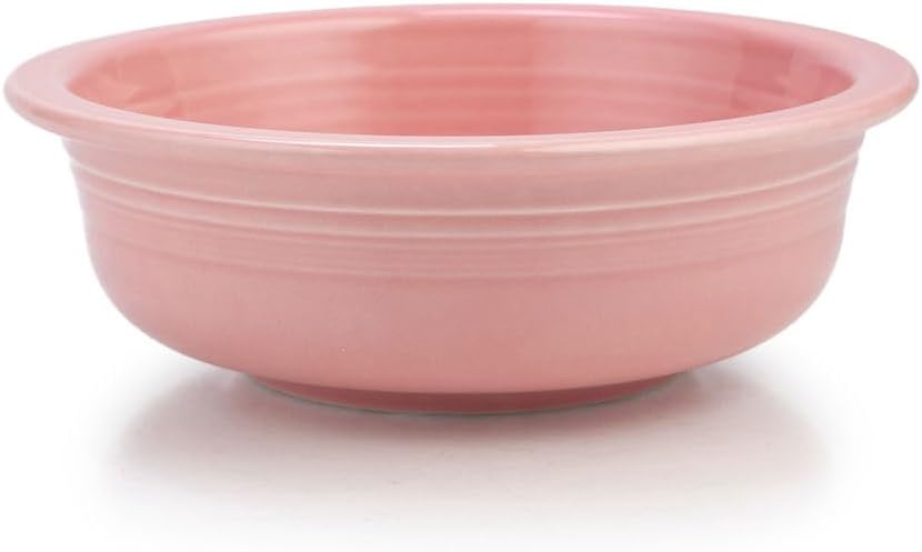 Fiesta® Classic Rim Large Serving Bowl, 40oz (8.25") – Durable Ceramic, Lead-Safe, Dishwasher/Microwave/Oven Safe – Made in USA Dinnerware - Peony