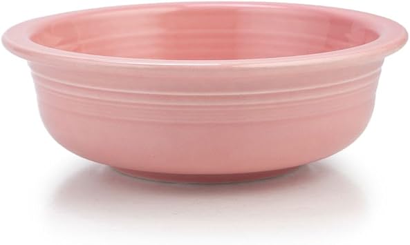 Fiesta Classic Rim Large Serving Bowl, 40oz 8.25" Durable Ceramic, Lead-Safe, Dishwasher/Microwave/Oven Safe Made in USA Dinnerware - Peony