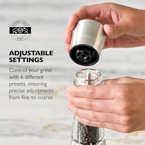 Image of Cole & Mason Derwent Pepper Grinder - Gifts for Cooks - Culinary Chef Gifts - Stainless Steel Mill Includes Gourmet Precision Mechanism and Premium Peppercorns - Pepper Mill, Stainless Steel