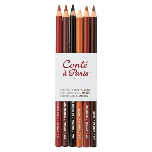 Conté à Paris - Lápices de colores (6 unidades), multicolor