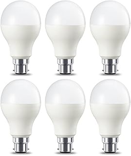 Amazon Basics LED B22 Bayonet Cap Bulb, 14W (equivalent to 100W), Warm White, Dimmable- Pack of 6