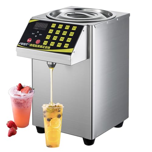 LYDZUSDP Automatic Fructose Dispenser for Commercial,Electric Fructose Sugar Syrup Quantitative Machine,Bubble Tea Fructose Dispenser Maker(Stainlesssteel)
