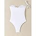 QUNPIU Women's Sexy Cutout One Piece Swimsuit Starfish Decor Bathing Suit for Beach Vacation White