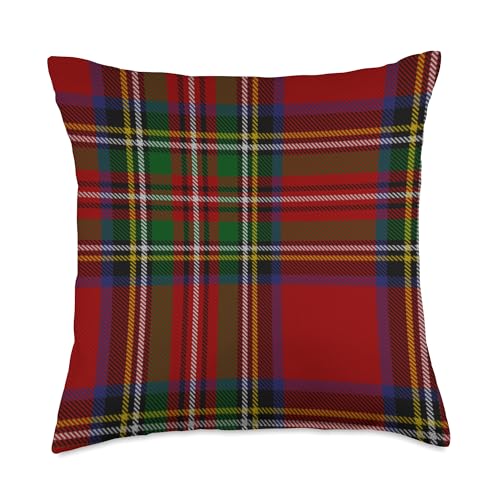 Royal Stewart Tartan Scottish Plaid Scotland Gifts Throw Pillow