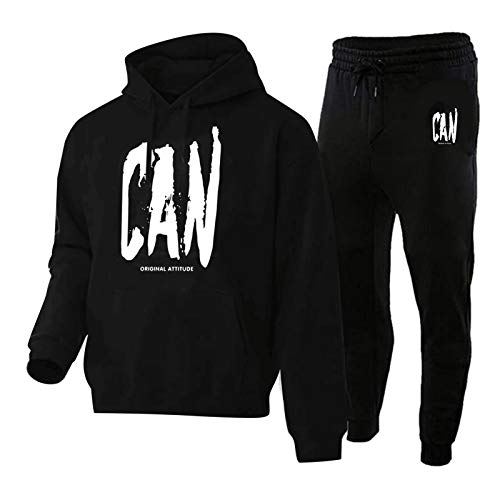 Ensemble jogging hommes 2 pièces sport costume sweat a capuche confortable