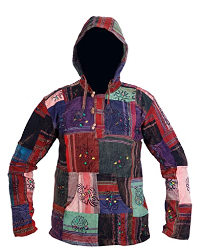 Chemise patchwork multicolore en coton 3XL pour homme cherchant confort et grande taille