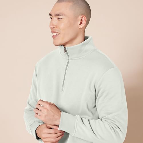 Image of Amazon Essentials Men's Long-Sleeve Quarter-Zip Pullover Fleece Sweatshirt