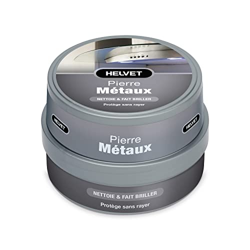 Pierre d’Entretien Spécial Métaux : Nettoie, Protège et Fait briller les métaux : aluminium, inox, chrome, cuivre, or, argent et bronze – 300 Grammes