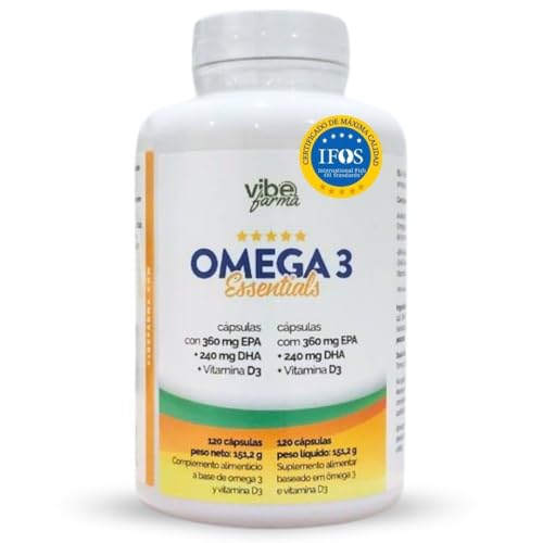 Vibefarma Omega 3 IFOS Essentials 1200mg EPA y DHA +...