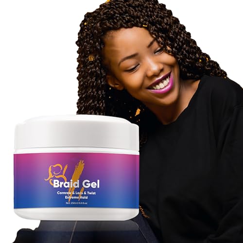 Joyeee Locken Styling Gel, 250ml Braid Twist Gel Edge Kontrolle Gel für lockiges und krauses Haar, Starker Halt & Ohne Rückstände, Tames Frizz & Edges, ideal zum Flechten, Zwirnen, glatte Kanten#2