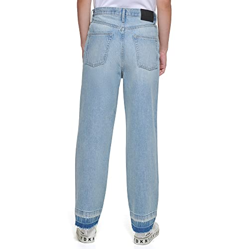 DKNY Women's Basic Essential Wide Leg Straight Jeans4