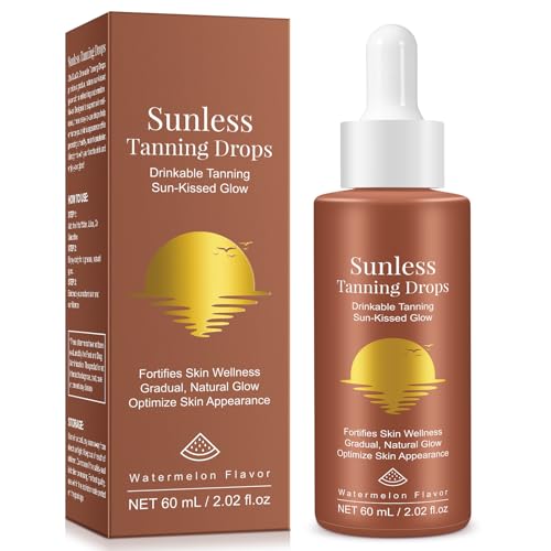 Tanning Drops Drink Sunless Tanning Drops to Drink Natural Sunbathing Without Sun Damage Enhancing Natural Skin Tone Nourishing and Moisturizing