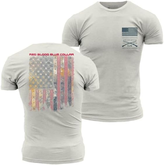 Grunt Style Men's Red Blood Blue Collar T-Shirt