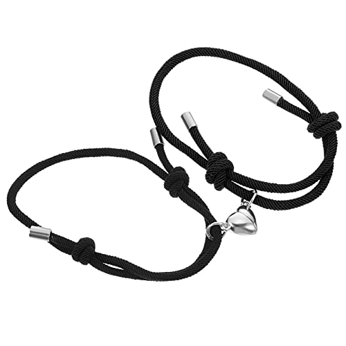 Generic 1 par Casal Pulseira Corda Corda Pulseira Magnética Pulseiras Cadeia De Pulso para Os Amante
